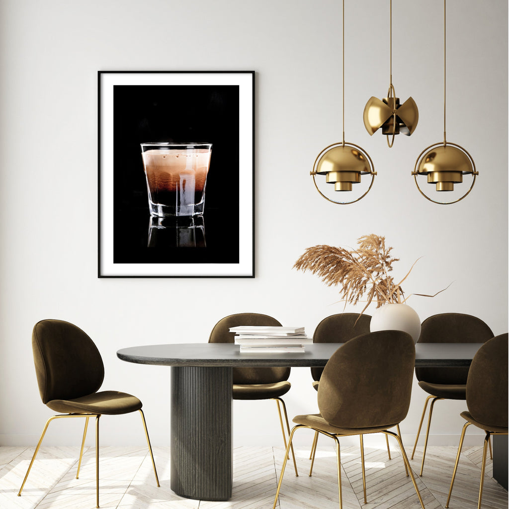 espresso wall poster in modern home