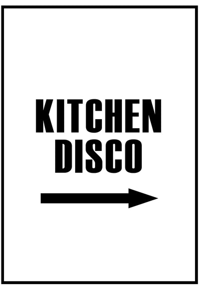 Set of 2 Kitchen Prints This Kitchen is for Dancing Disco 