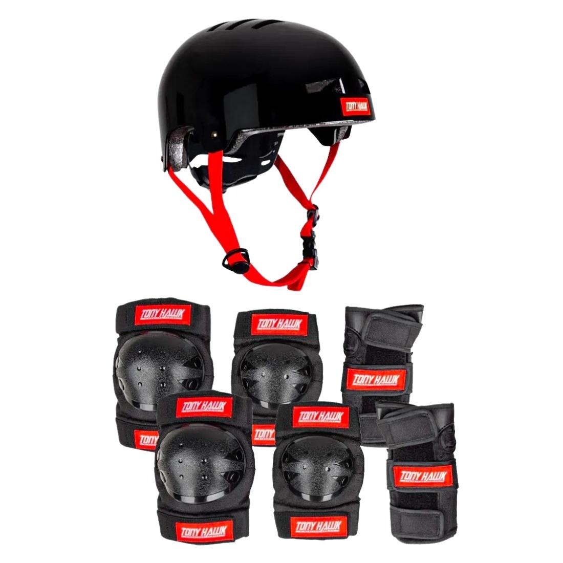 Photos - Protective Gear Set Birdhouse Tony Hawk Helmet And Pad Protective Set - Black 