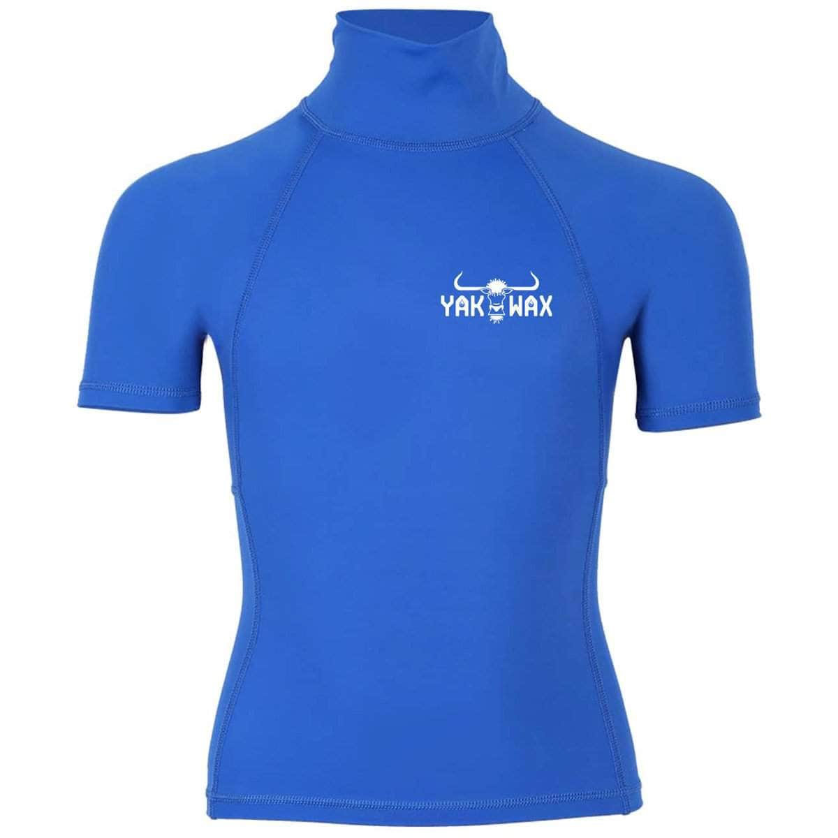 Yakwax Youth Kids OG Logo Short Sleeve UV Rash Vest - Blue | Free UK ...