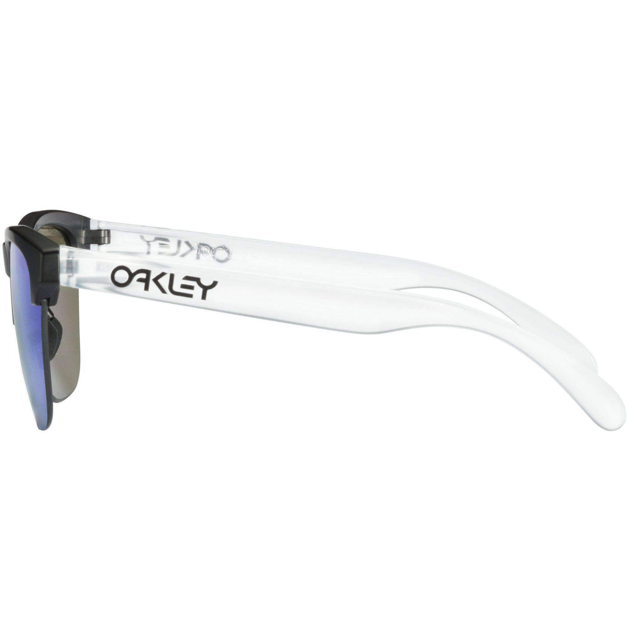 Oakley Frogskins Lite Sunglasses - Matte Black Matte Clear/Prizm Sapphire -  Yakwax