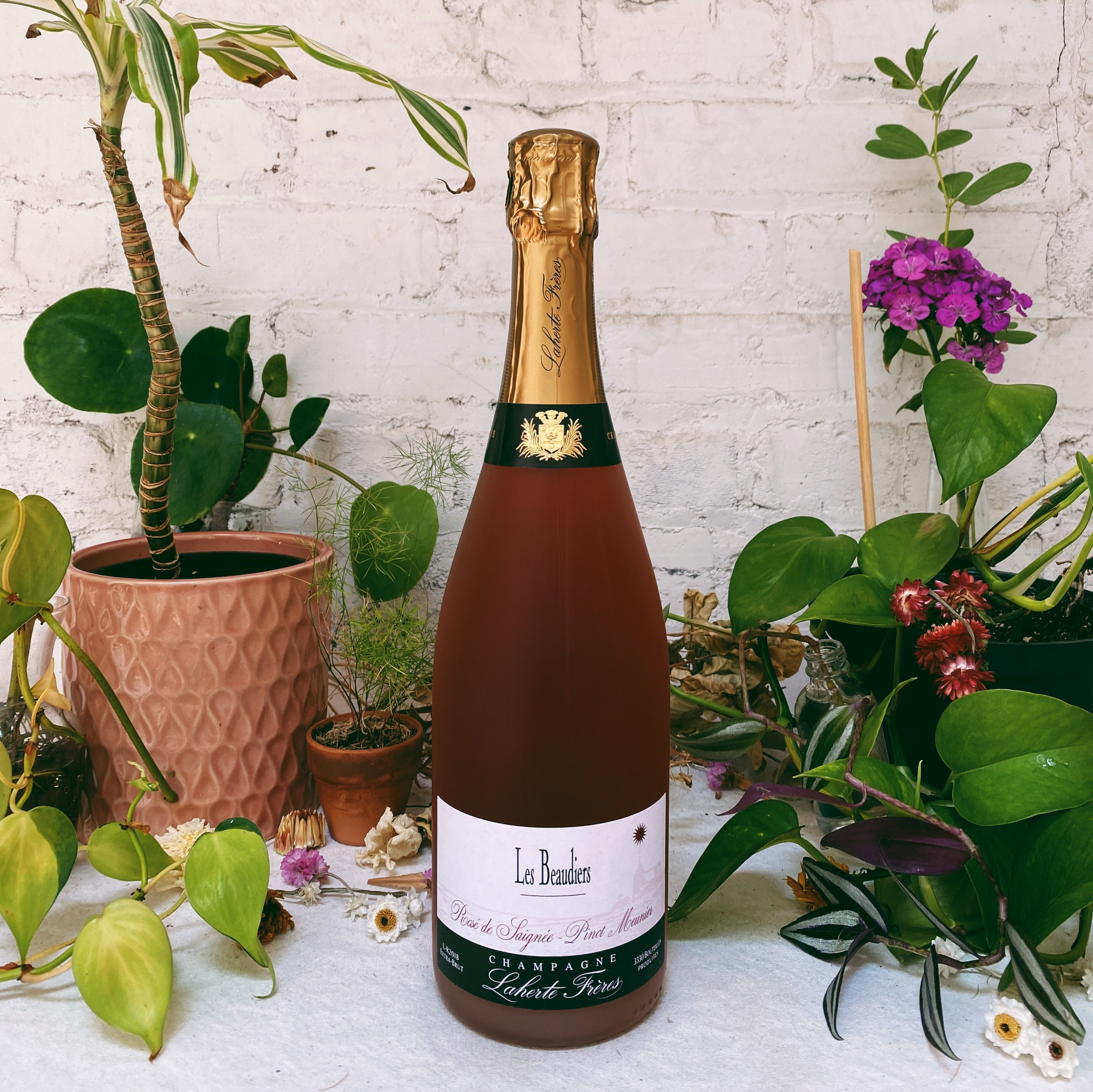 Rose de Saignee Champagne 'Les Beaudiers' Extra Brut 2018