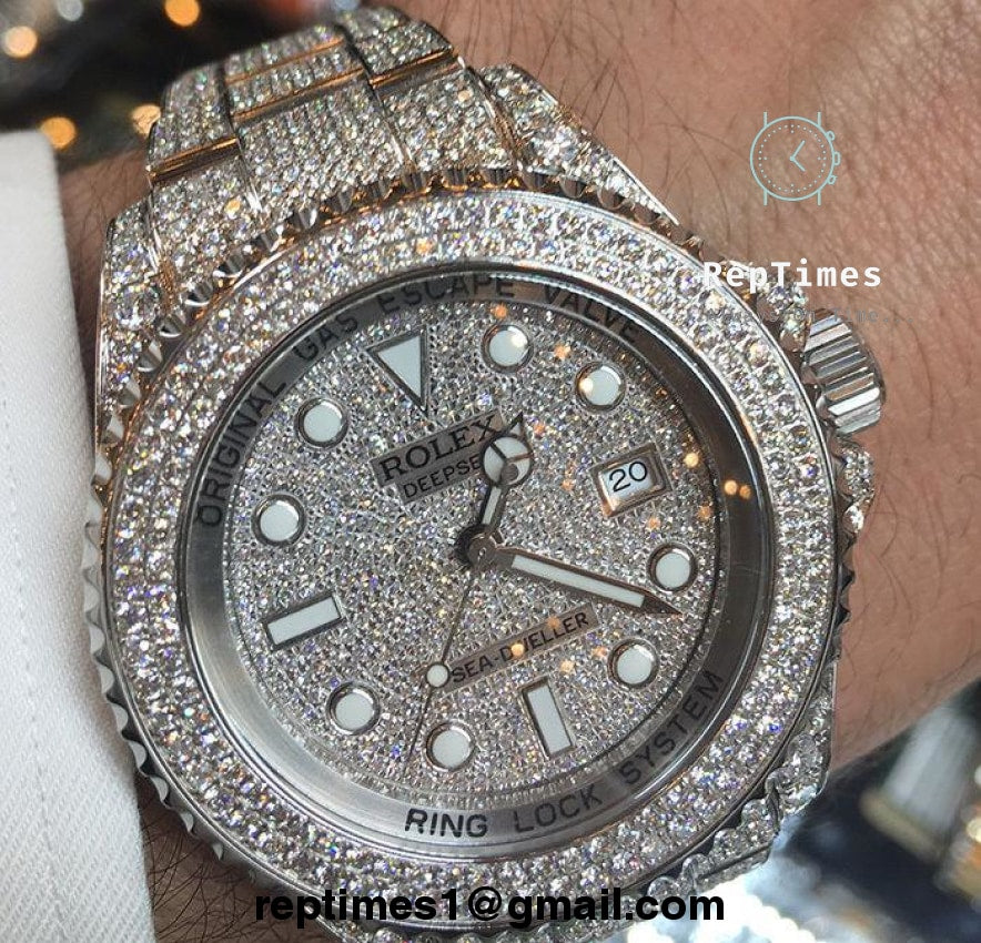 iced out bust down rolex