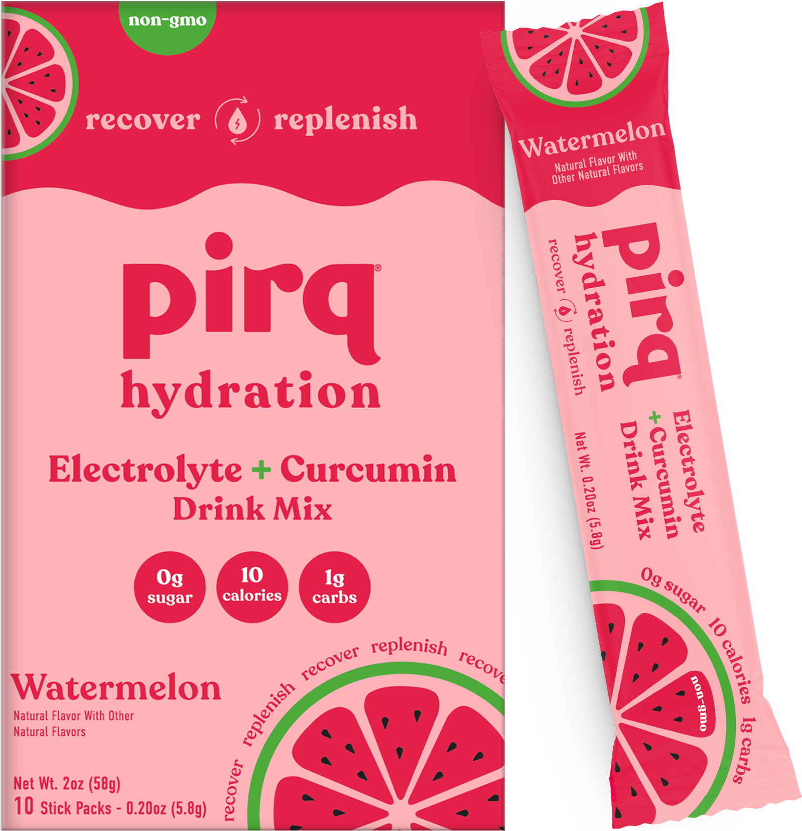 Pirq Electrolyte + Curcumin Hydration Mix, Watermelon - Pirq product image