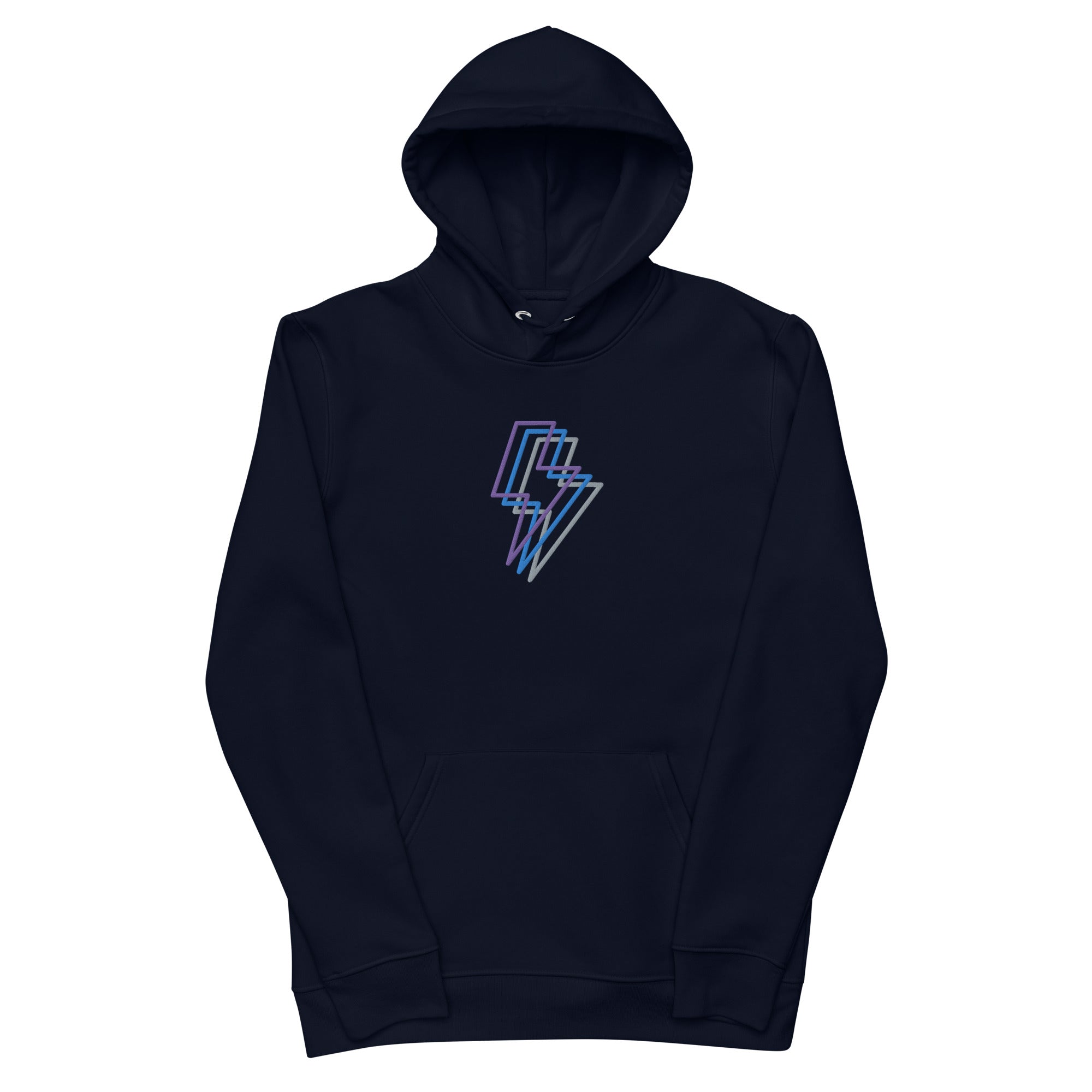 Bolts 3D Navy Eco Hoodie - FLUXX Collective product image