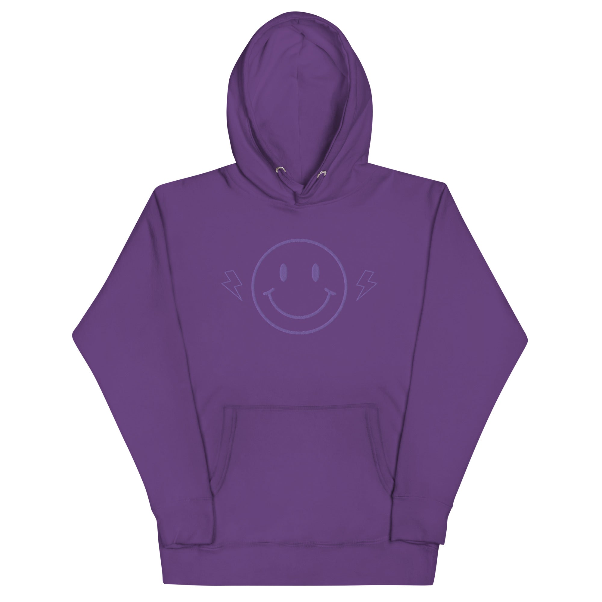 Smiley Bolts Purple Hoodie - FLUXX Collective product image