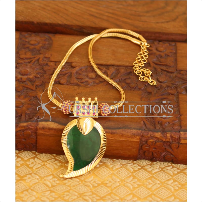 Buy Green Gold Plated Long Temple Necklace Set Online | Sukkhi - Sukkhi.com