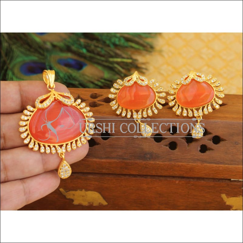 Flipkartcom  Buy kurdekars divuu red and white stones fitted earring 152  Copper Stud Earring Online at Best Prices in India