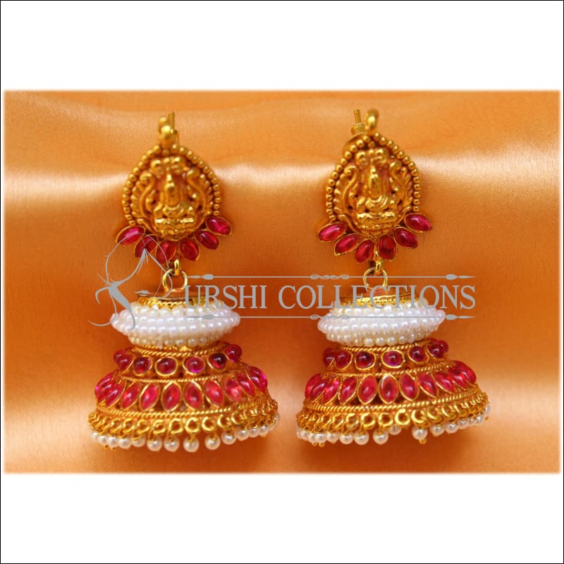 fcity.in - Good Luck Oxidised Gold Hook Jhumka Lightweight Earrings / Unique