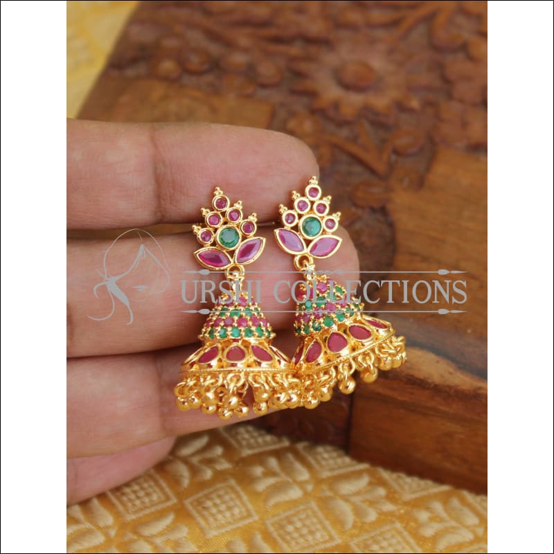 designer gold plated earrings m291 urshi collections 702