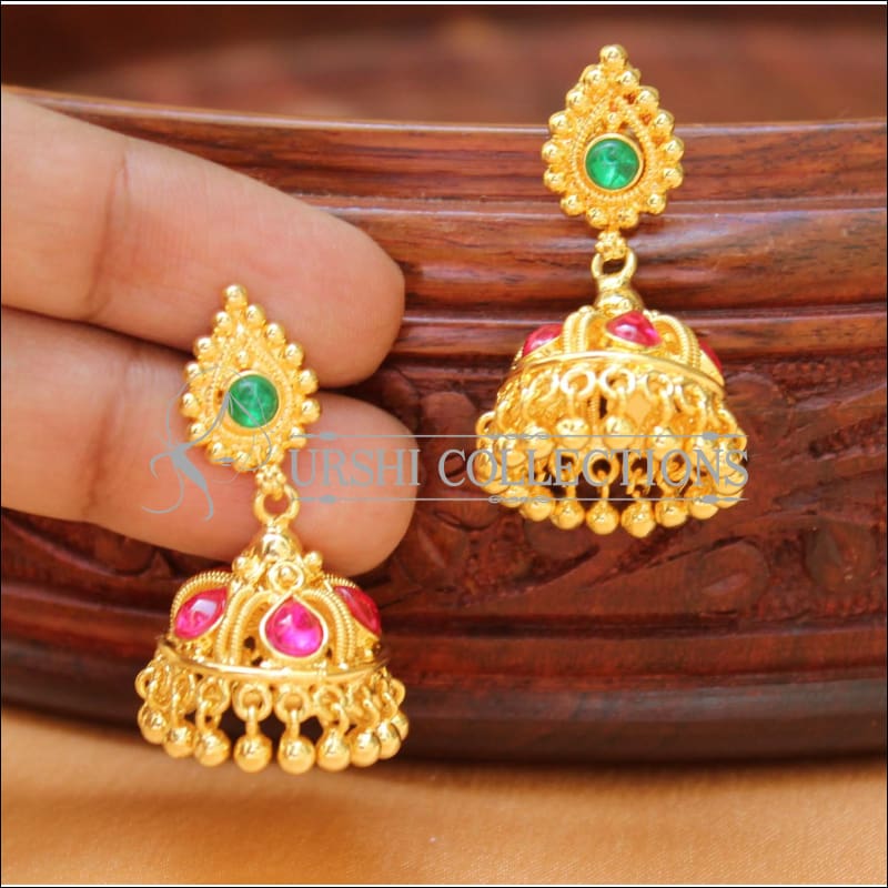 Best Gold Tussi Earrings | Buy Designer Gold Tussi Earrings Online