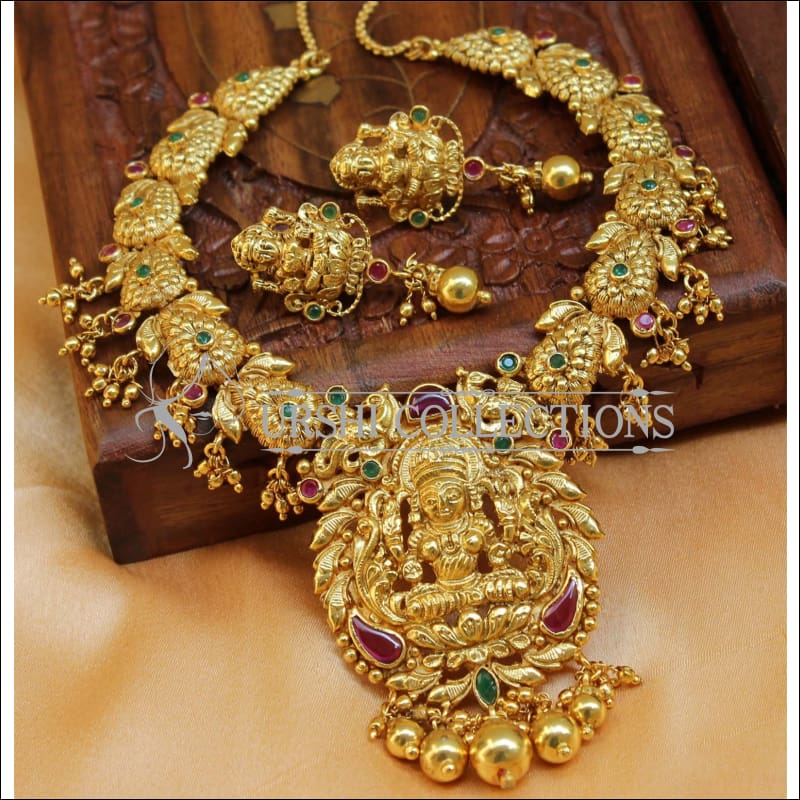 Leaf With Diamond Latest Design Golden Color Necklace Set For Women - –  Soni Fashion®