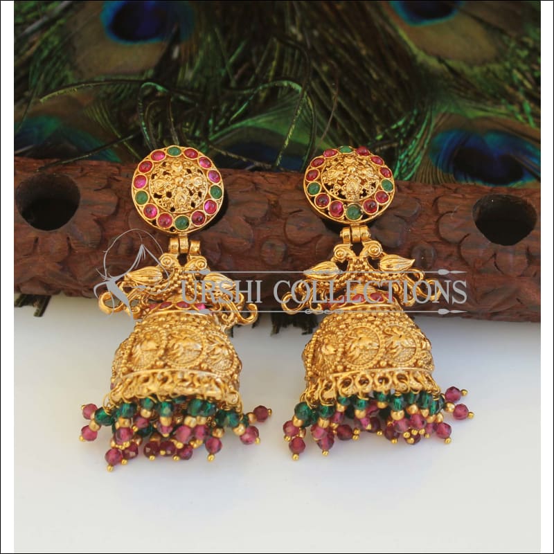 Flipkart.com - Buy AFJ GOLD One gram Gold Plated Traditional Trendy Stylish  Earrings Ruby Alloy Chandbali Earring Online at Best Prices in India