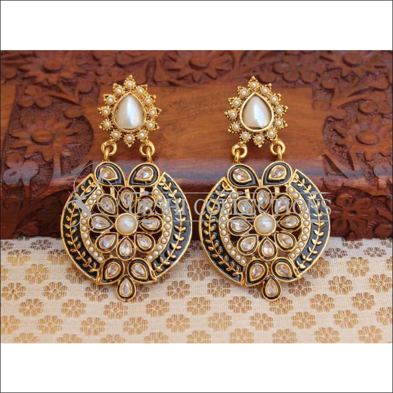 Brass And Beads Golden Artificial Jhumka Earrings at Rs 340/pair in Meerut