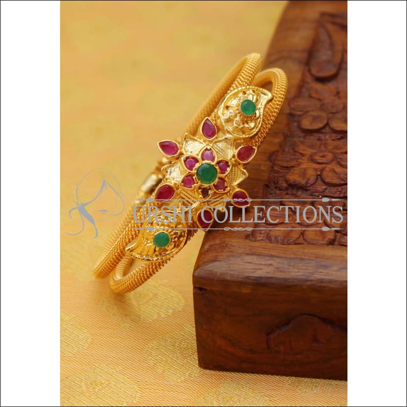 1700 Ancient Royal Brass Hand Crafted Golden Plated Royal Hand Kada Bracelet  | eBay
