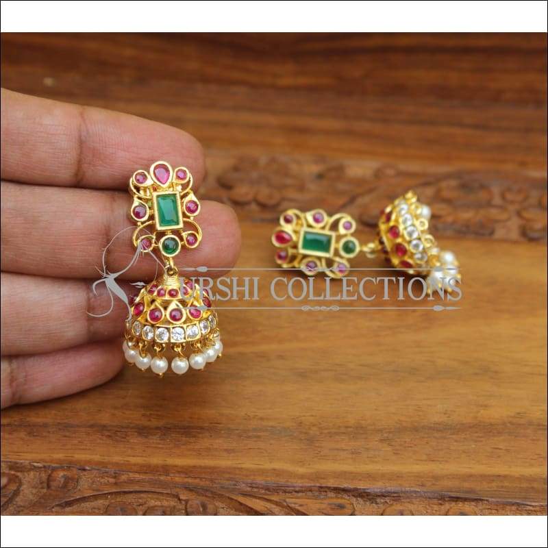 Stylish Gold Plated Heart Studs Earrings Buy OnlineKollam Supreme