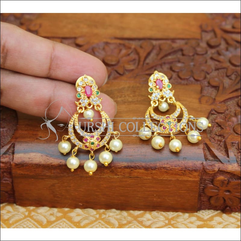 Buy Gold Chandbali Earrings Online for Ladies Vaibhav Jewellers