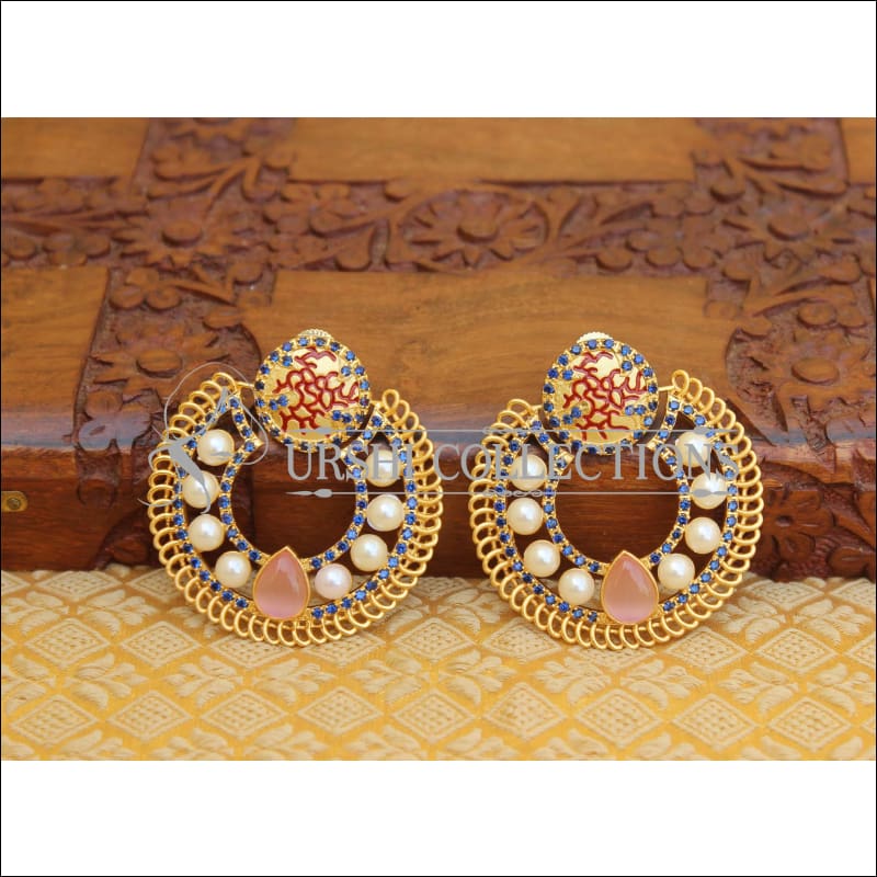 Buy Blue Pink Brass earrings (Earrings) for INR1499.00 | Biba India