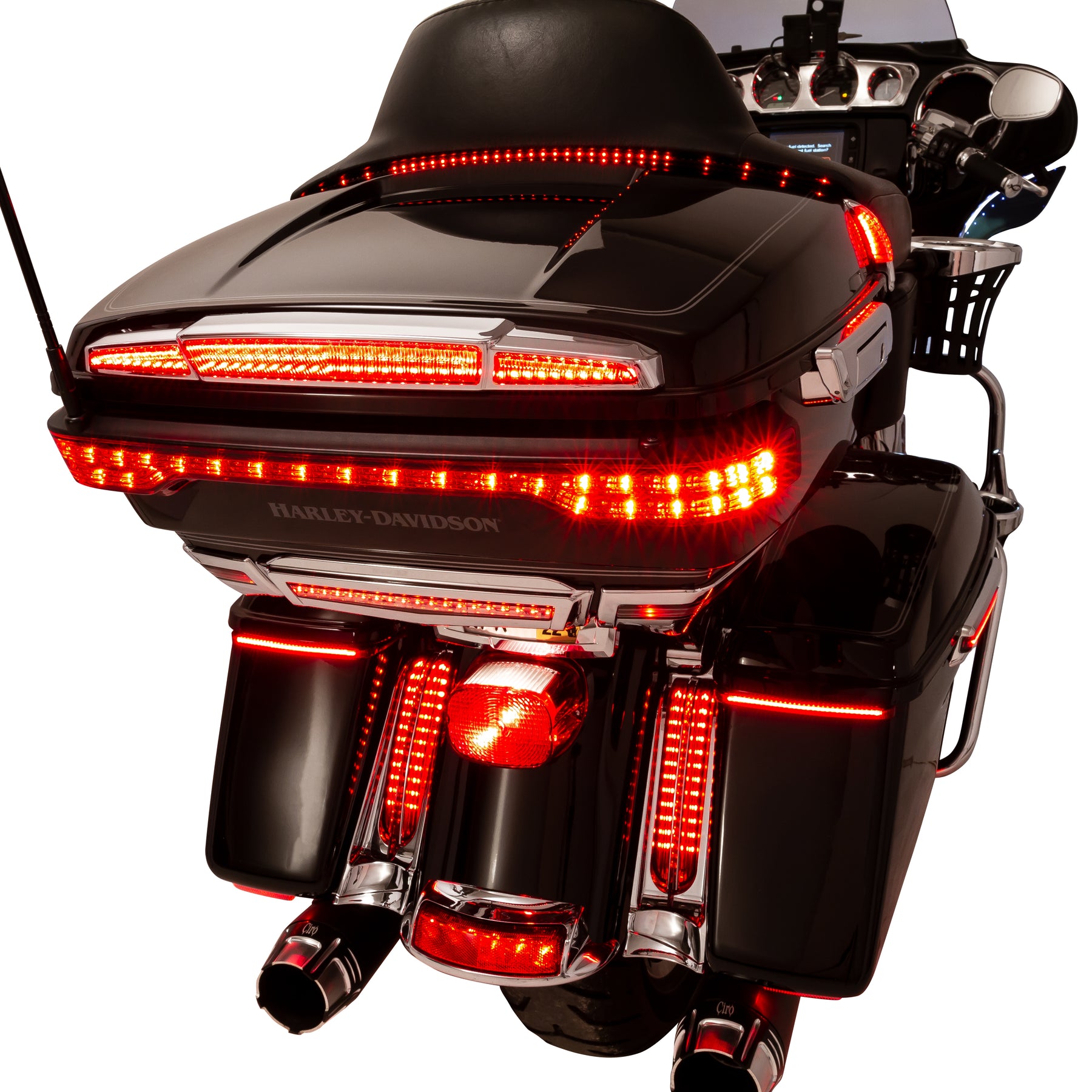 Ciro Crown Tail Light with Lightstrike Technology BLACK