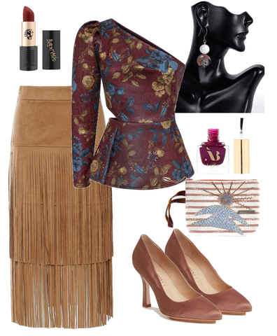 Big Statement Brown Earrings outfit