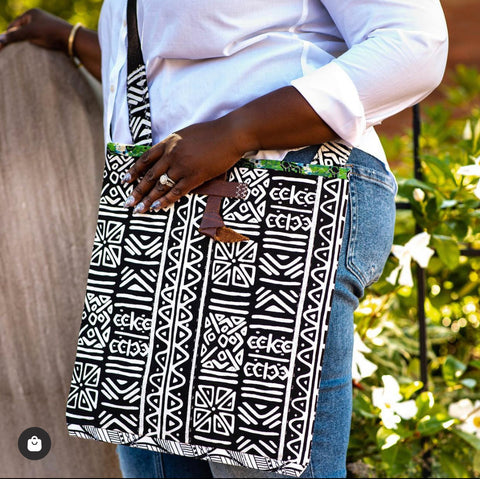 Black and white crossbody bag