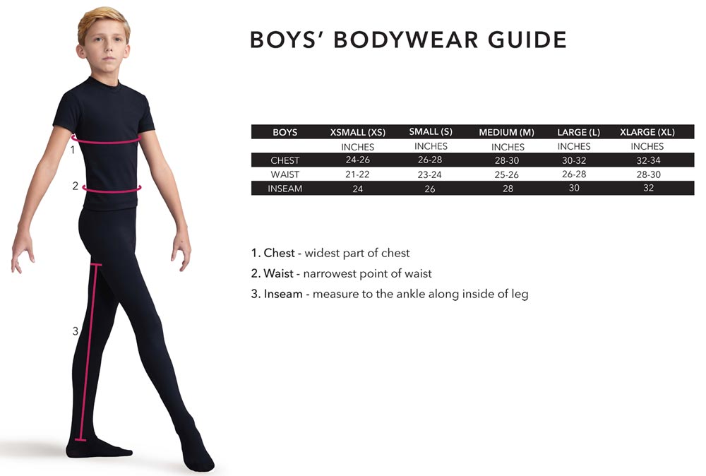 Full Size Chart for Capezio – Aspire Dance Collections