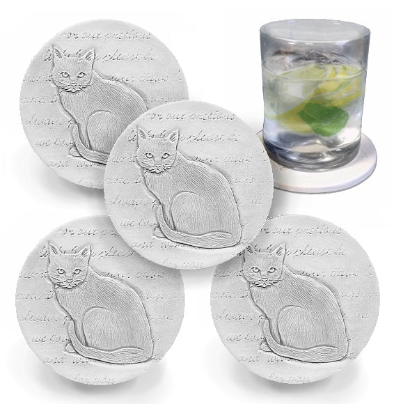 cat drink coasters