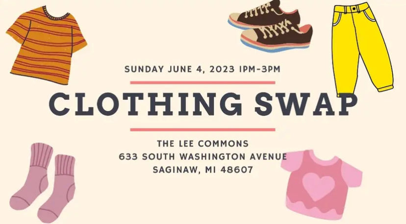 even information for the june 2023 clothing swap in saginaw, michigan