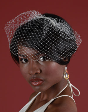 african american wedding hairstyles with birdcage veil