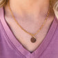 Gold Disc Chain Pendant Necklace