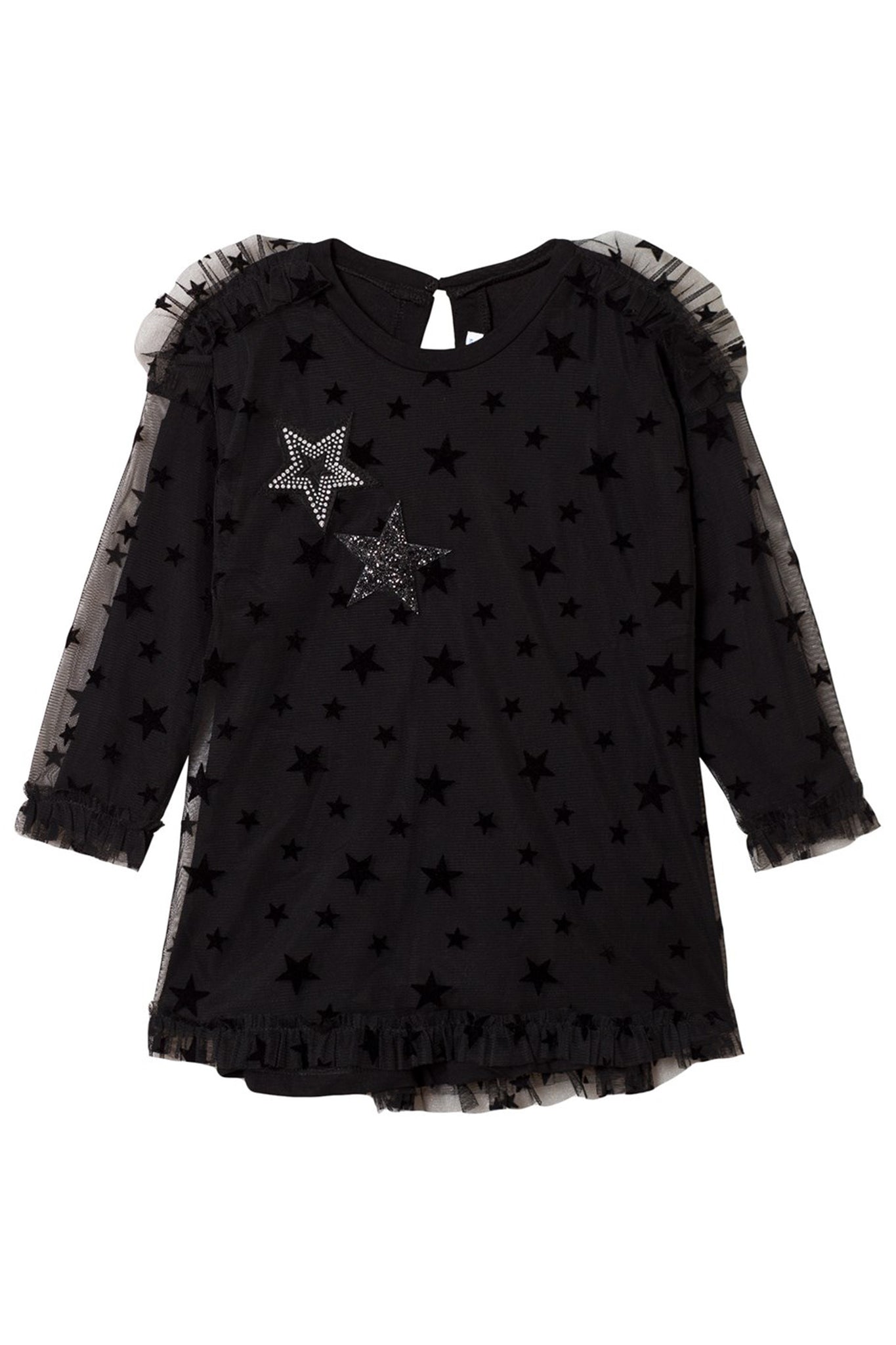 black star print dress