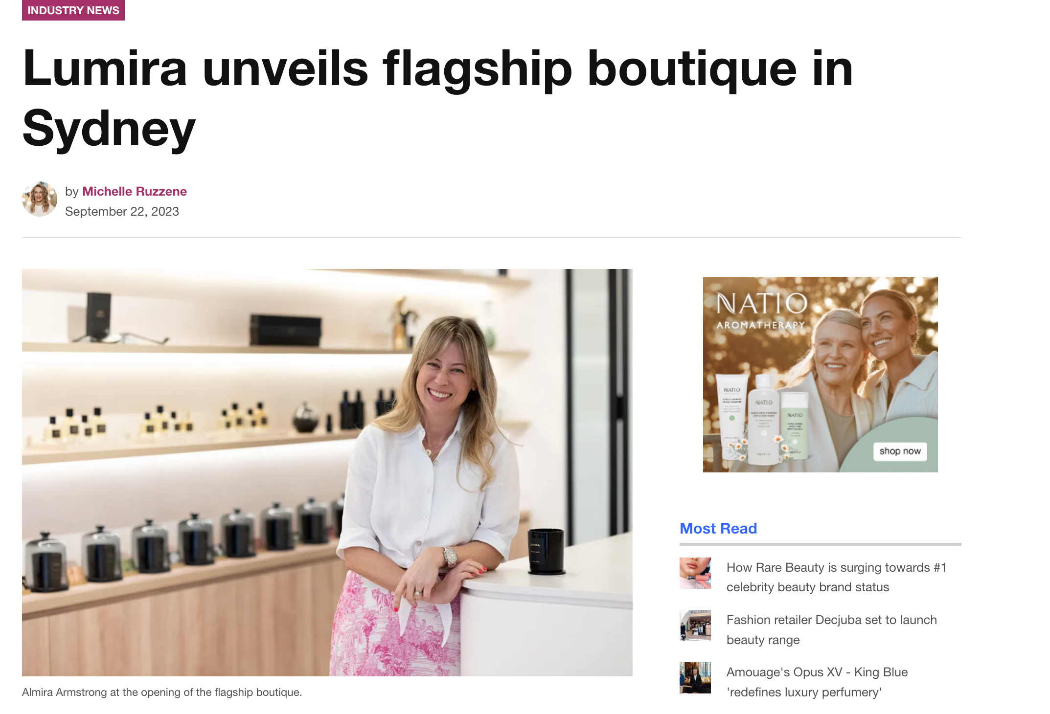 Retail Beauty features LUMIRA