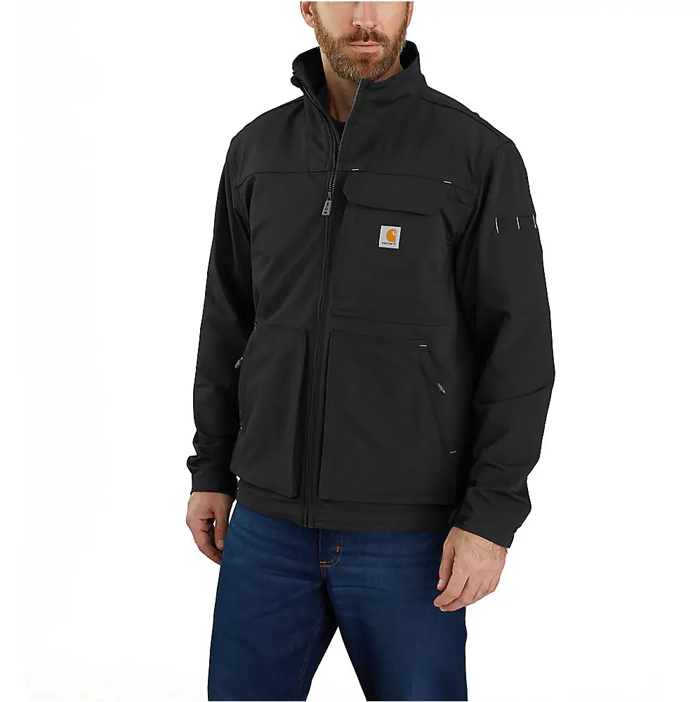 Carhartt Men's Rain Defender Loose Fit Midweight Thermal-Lined Full-Zip  Sweatshirt, Black, Small at  Men's Clothing store