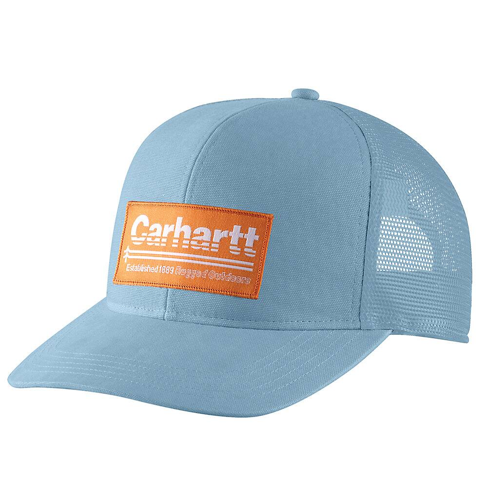 Carhartt Canvas Mesh-Back Fish Graphic Cap - Asphalt