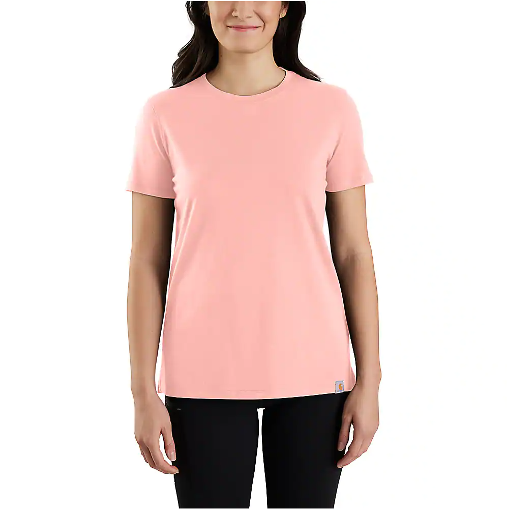 Carhartt Women's Tencel Fiber Series Relaxed Fit Short-Sleeve V-Neck T-Shirt P36 - Cherry Blossom / 1x