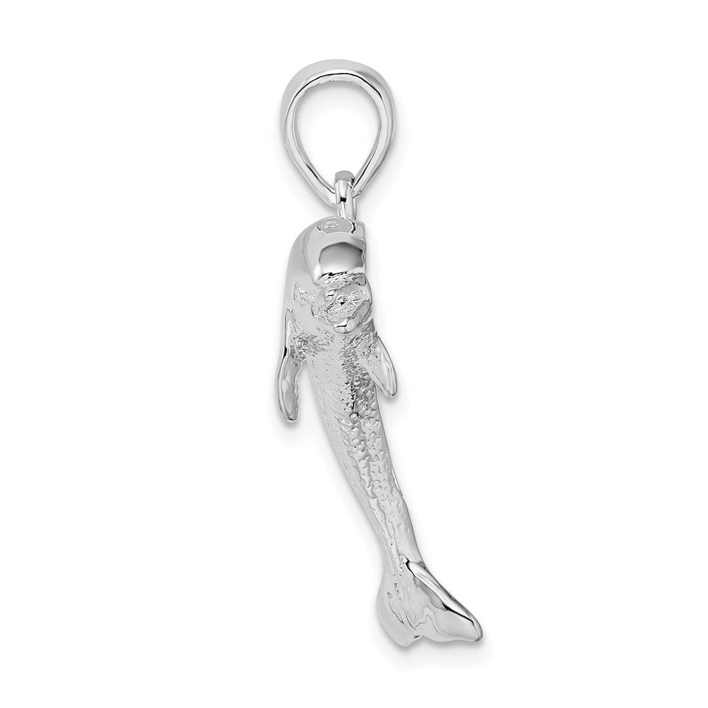 10K Yellow Gold High Polish Sea Life Fishing Cute Swimming Fish Design Pendant(JL#10749)