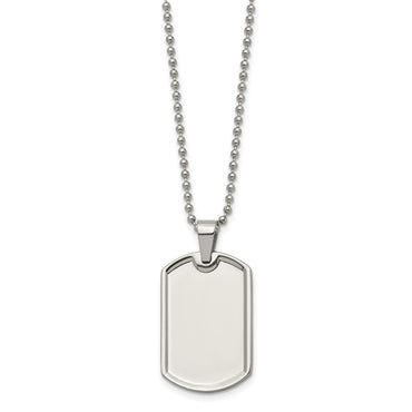 Chisel White Bronze-plated Moveable Compass Dog Tag Chain Necklace