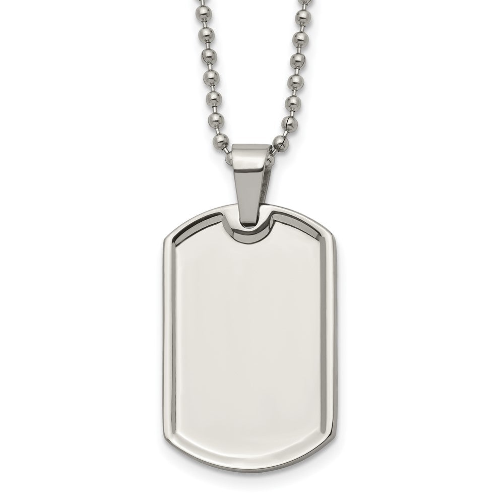 Chisel White Bronze-plated Moveable Compass Dog Tag Chain Necklace