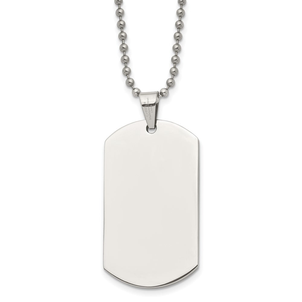 Chisel White Bronze-plated Moveable Compass Dog Tag Chain Necklace