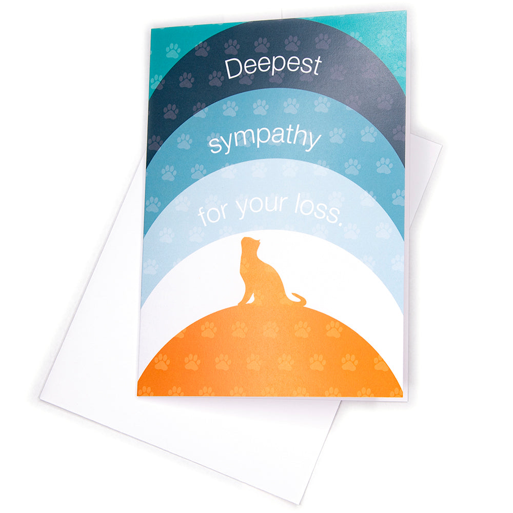 Sympathy Card, Rainbow Cat