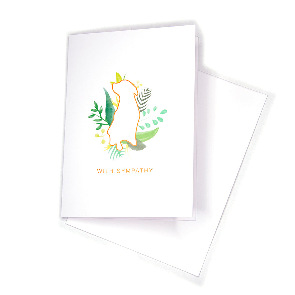 Sympathy Card, Greenery Dog