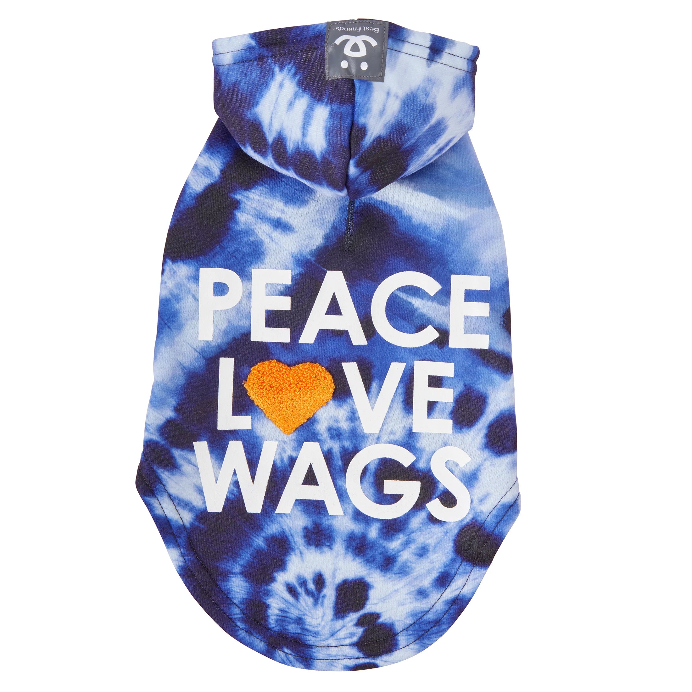 Dog Hoodie Peace Love Wags