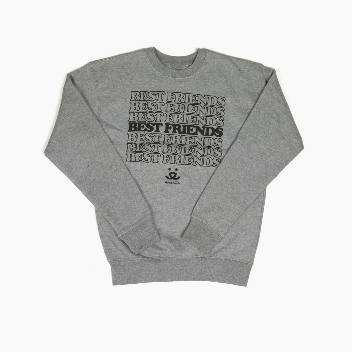 Best Friends Repeat Crewneck Gray