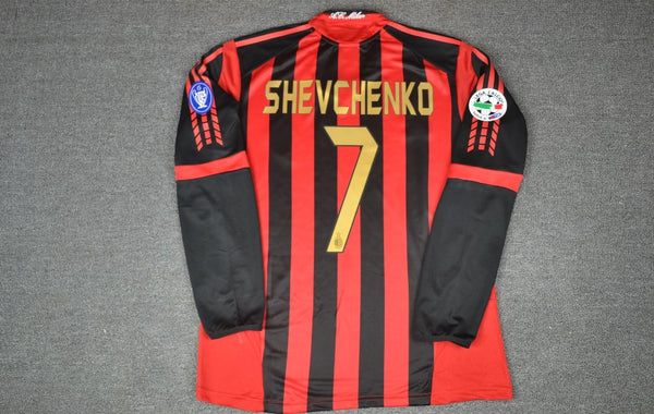 AC MILAN 2005 2006 SHEVCHENKO 7 LONG SLEEVE HOME JERSEY ...