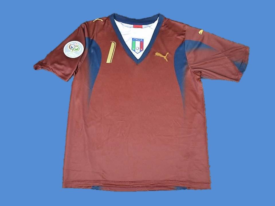 ITALY 2006 BUFFON 1 WORLD CUP HOME JERSEY - Vintage-Jerseys