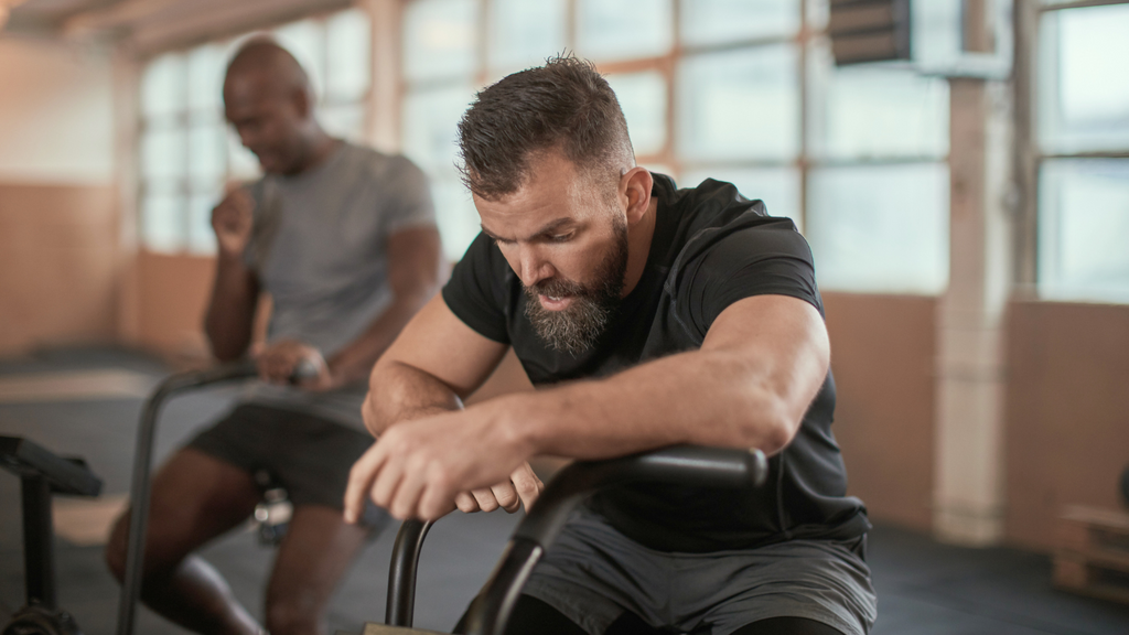 Man tired at gym