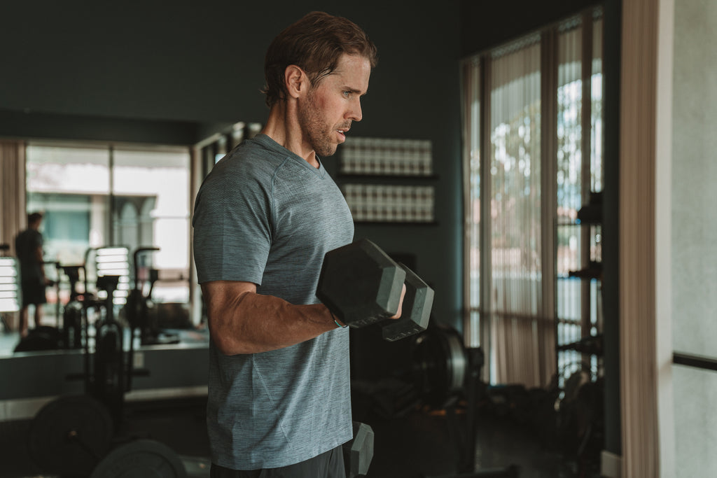 Man lifting weights