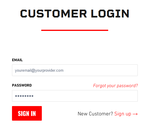 Enter your account details