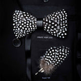 Hand Made Bow Tie Brooch Pin Gift Box Set For Men