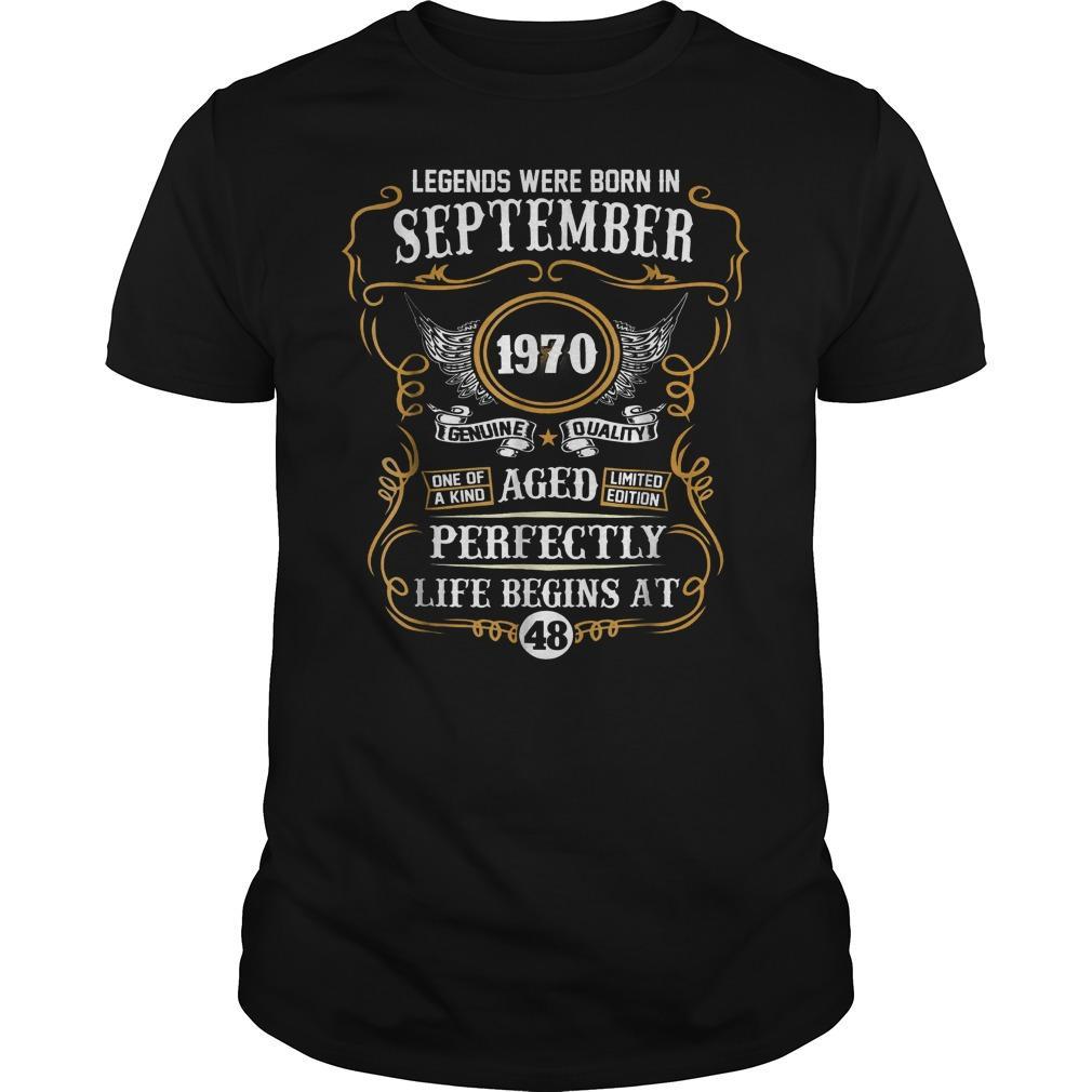 Check Out This Awesome Legends Was Born In September 1970 48th Birthda Shirts